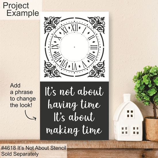 10341 Roman Numeral Clock Face Stencil