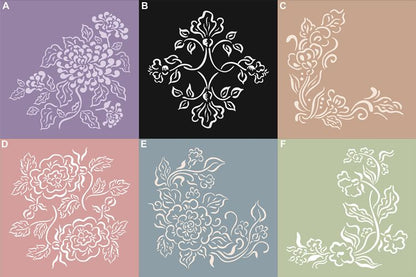 10342 Decorative Floral Stencils