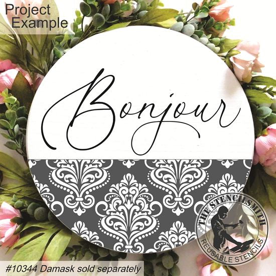 10345 Bonjour Stencil - The Stencilsmith