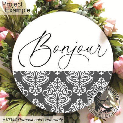 10345 Bonjour Stencil - The Stencilsmith
