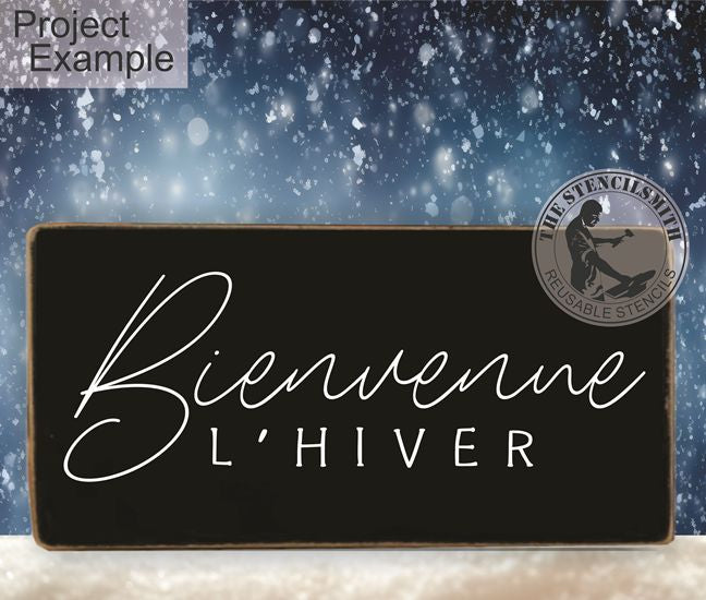 10347 Bienvenue L'hiver Stencil - The Stencilsmith