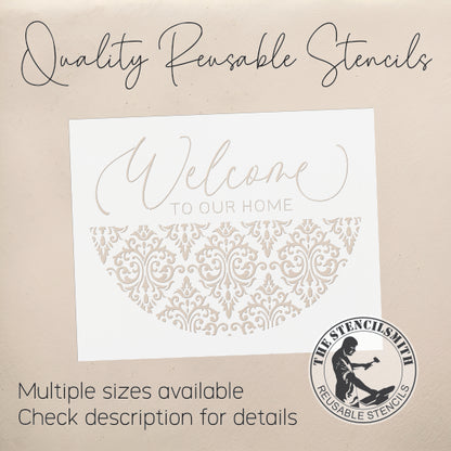 10348 Welcome To Our Home Stencil - The Stencilsmith