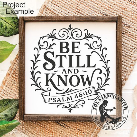 10352 Be Still And Know Stencil