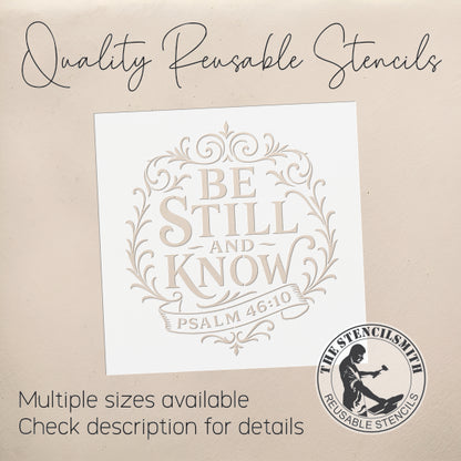 10352 Be Still And Know Stencil - The Stencilsmith