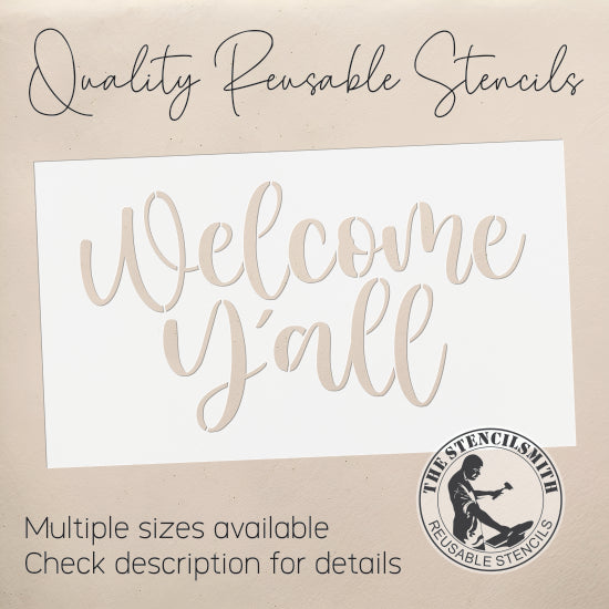 10353 Welcome Y'all Stencil - The Stencilsmith