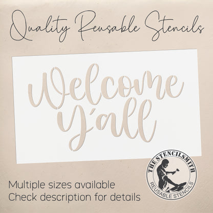 10353 Welcome Y'all Stencil - The Stencilsmith