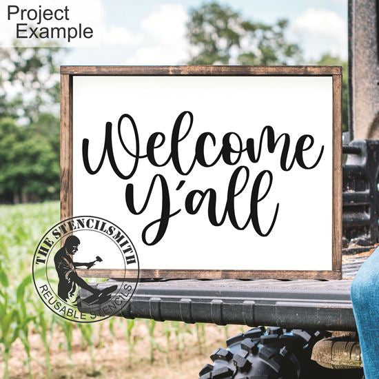 10353 Welcome Y'all Stencil