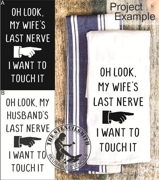 10354 Oh Look Last Nerve Stencil