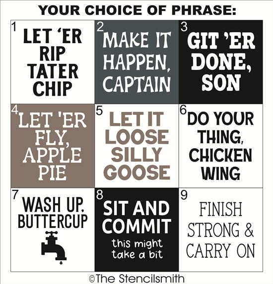 10356 Bathroom Humor Mini Stencils - The Stencilsmith