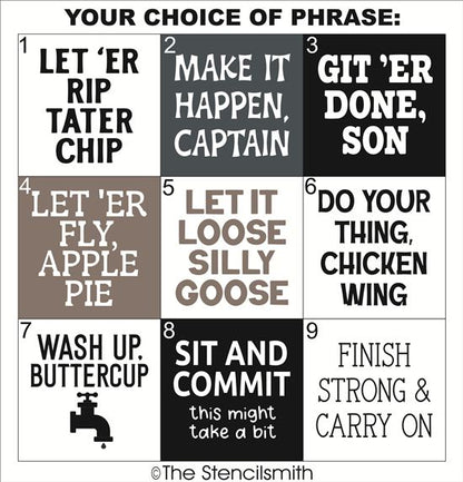 10356 Bathroom Humor Mini Stencils