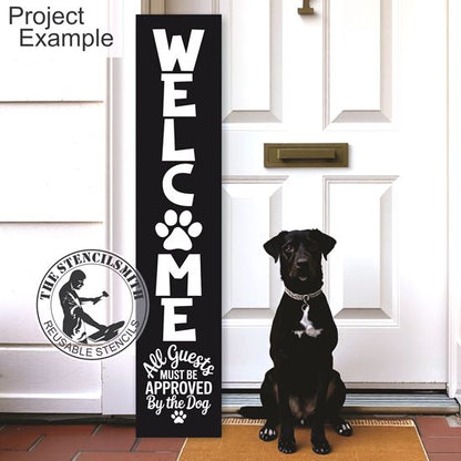 100360 Welcome All Guests Must Be Leaner Stencil