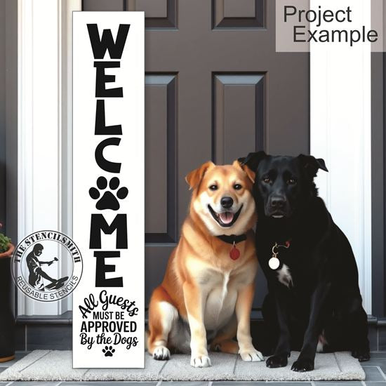 100360 Welcome All Guests Must Be Leaner Stencil