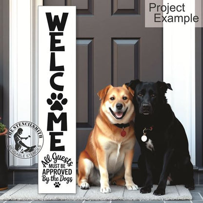 100360 Welcome All Guests Must Be Leaner Stencil