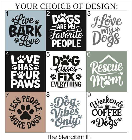 10362 Dog Mini Stencils
