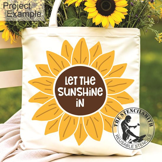 10365 Let The Sunshine In Sunflower Stencil
