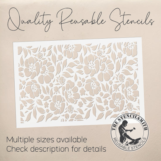 10367 Floral Pattern Stencil - The Stencilsmith