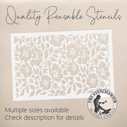10367 Floral Pattern Stencil - The Stencilsmith