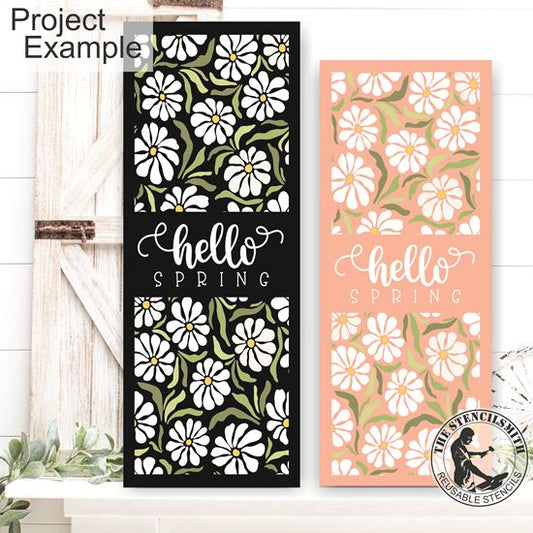 10369 Hello Spring Floral Stencil