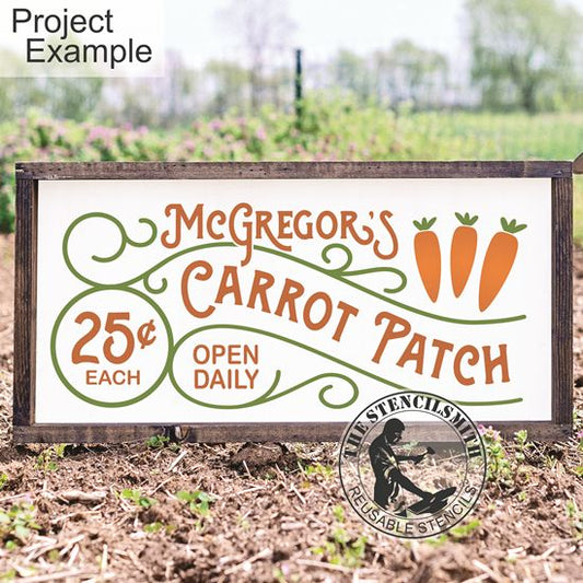 10373 McGregor's Carrot Patch Stencil