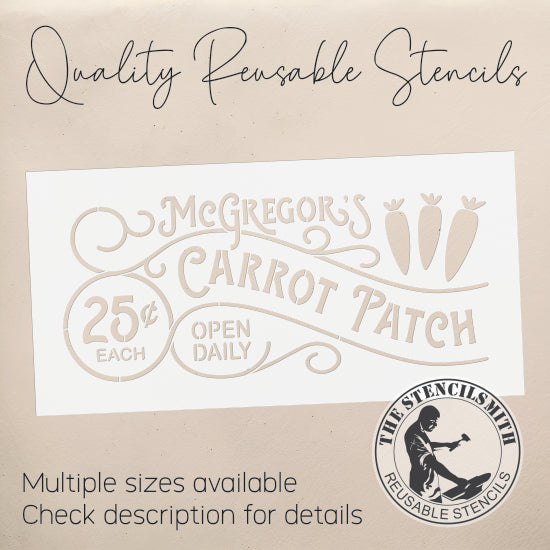 10373 McGregor's Carrot Patch Stencil - The Stencilsmith