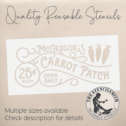 10373 McGregor's Carrot Patch Stencil - The Stencilsmith