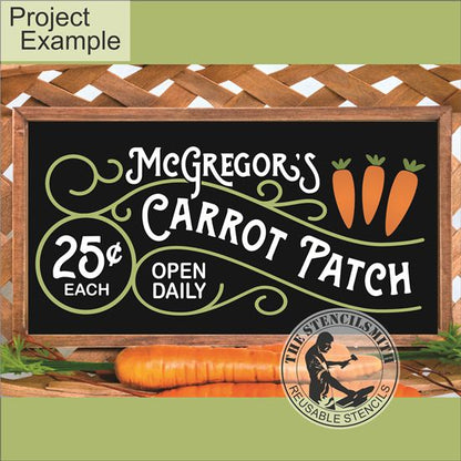10373 McGregor's Carrot Patch Stencil