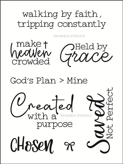 10375 Faith Collection Stencil - The Stencilsmith