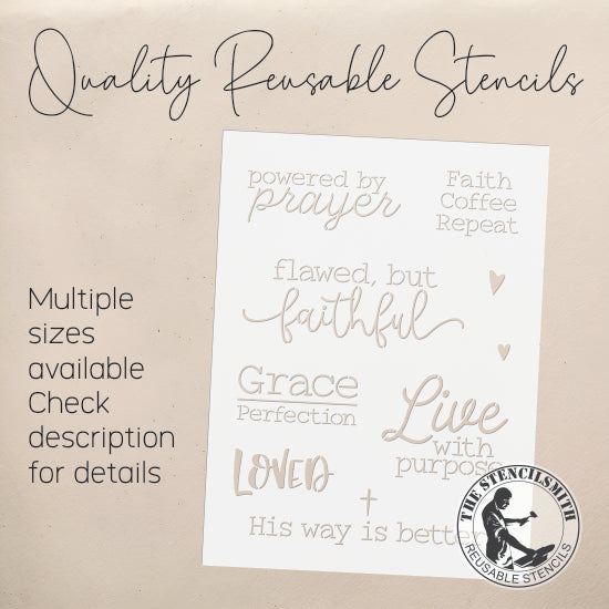 10376 Faith Collection Stencil - The Stencilsmith