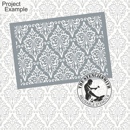 10377 Damask Pattern Stencil - The Stencilsmith