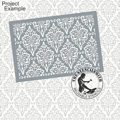 10377 Damask Pattern Stencil - The Stencilsmith