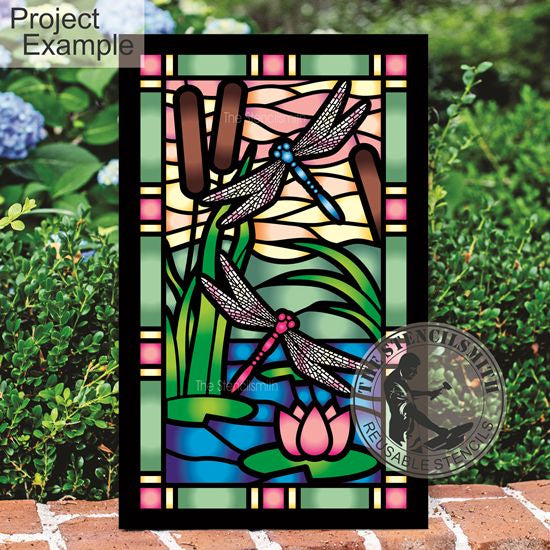 10379 Dragonfly Stained Glass Stencil