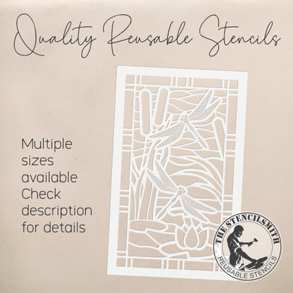 10379 Dragonfly Stained Glass Stencil - The Stencilsmith