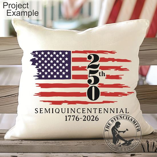 10381 Semiquincentennial 250th Flag Stencil - The Stencilsmith