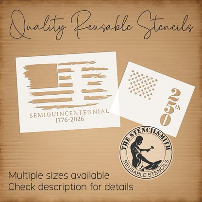 10381 Semiquincentennial 250th Flag Stencil - The Stencilsmith