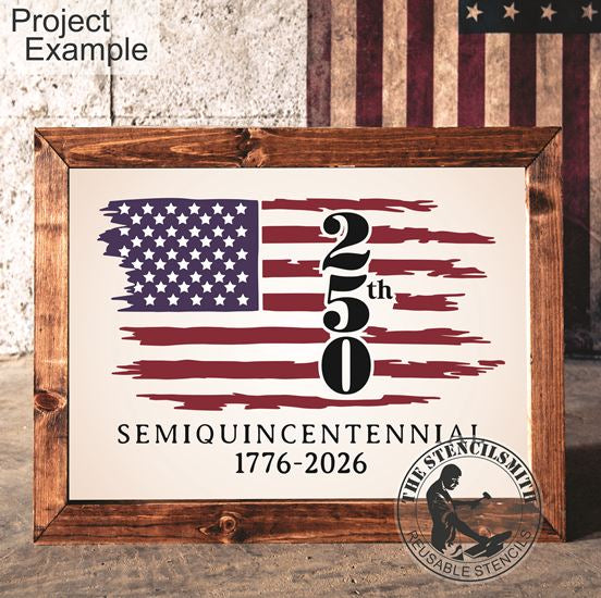 10381 Semiquincentennial 250th Flag Stencil - The Stencilsmith