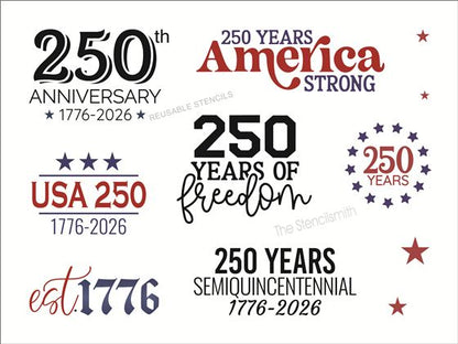 10382 USA 250th Anniversary Collection Stencil - The Stencilsmith