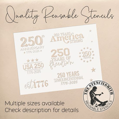 10382 USA 250th Anniversary Collection Stencil - The Stencilsmith