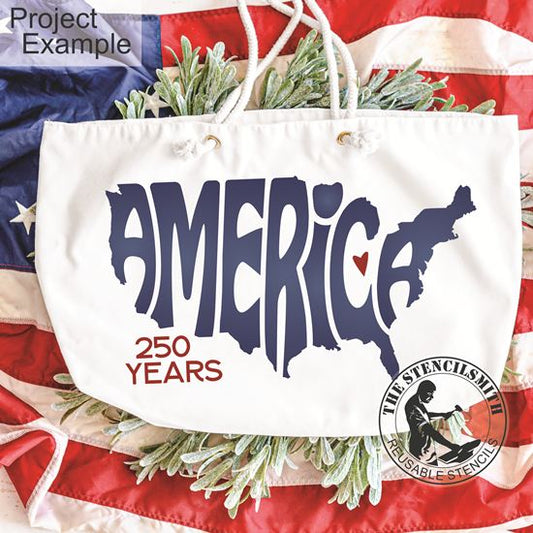10383 America Shape Stencil