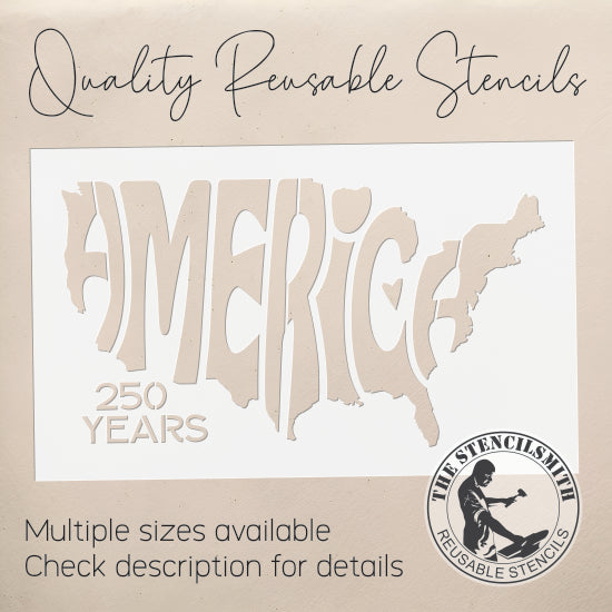 10383 America Shape Stencil - The Stencilsmith