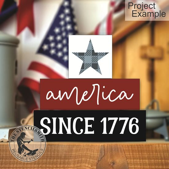 10385 America Since 1776 Block Set Stencils - The Stencilsmith