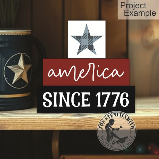 10385 America Since 1776 Block Set Stencils - The Stencilsmith