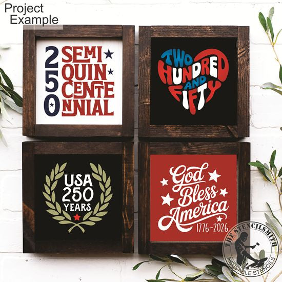 10386 250th Anniversary Mini Stencils - The Stencilsmith