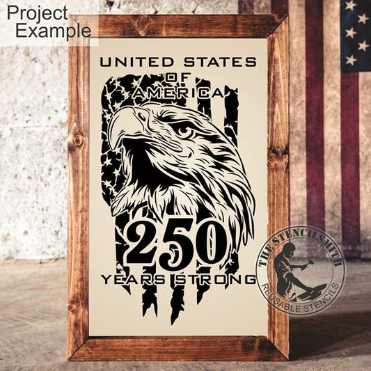 10387 United States 250th Eagle Stencil