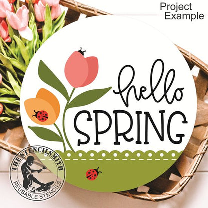 10389 Hello Spring Stencil - The Stencilsmith