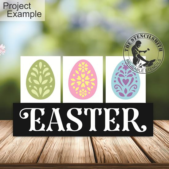 10395 Easter Decorative Eggs Block Stencil Set - The Stencilsmith