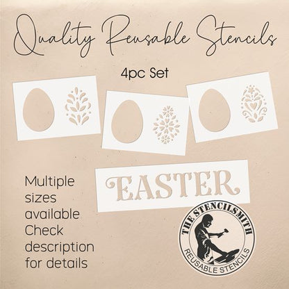 10395 Easter Decorative Eggs Block Stencil Set - The Stencilsmith
