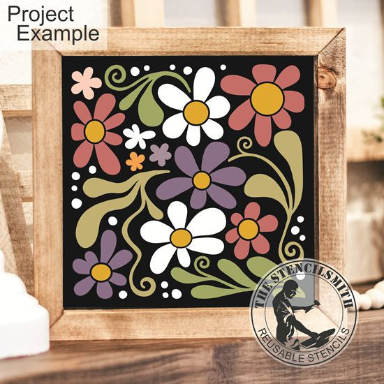 10396 Decorative Floral Stencil - The Stencilsmith