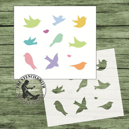 10401 Little Birds Stencil - The Stencilsmith