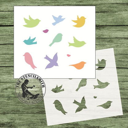 10401 Little Birds Stencil - The Stencilsmith