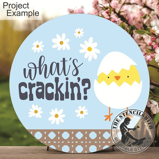 10402 What's Crackin'? Chick Stencil - The Stencilsmith
